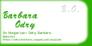 barbara odry business card